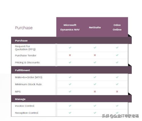 ERP小金剛Pro專業大比拼 Dynamics,NetSuite和Odoo