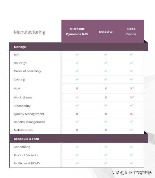 erp小金剛pro專業大比拼 dynamics,netsuite和odoo
